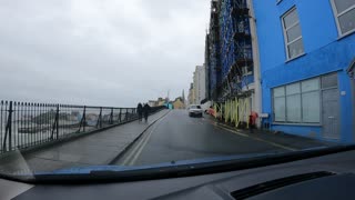Speedlapse. Driving in Tenby. WALES. March 2022