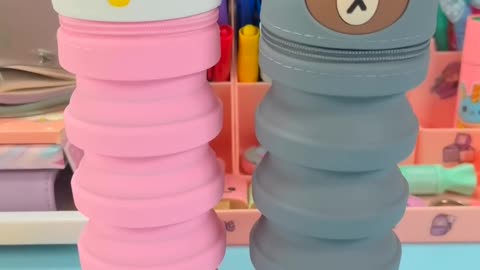 Cute Mini Silicone Pencil Case - Retractable Pencil Case - Unboxing #shorts #youtubeshorts