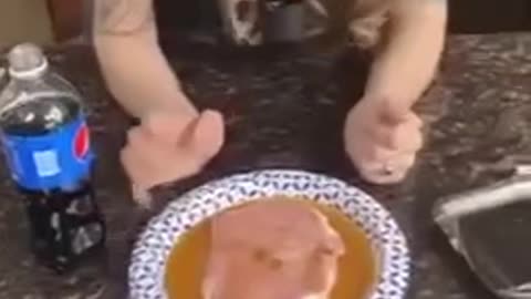 Have you seen what happens when you pour soda on meat
