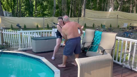 Accidently Dropping a Child Into the Pool