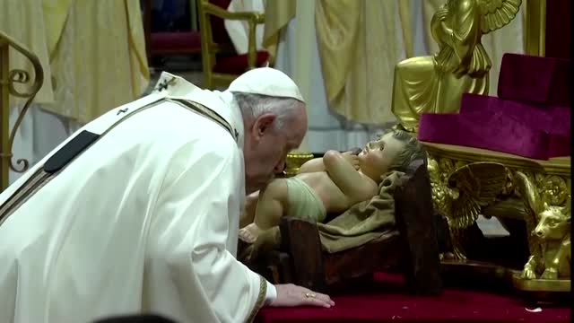 Pope Francis celebrates Christmas Eve mass