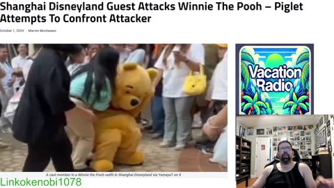 Shanghai Guest At Disneyland Struck Winnie The Pooh While Piglet Went To Confront Attacker
