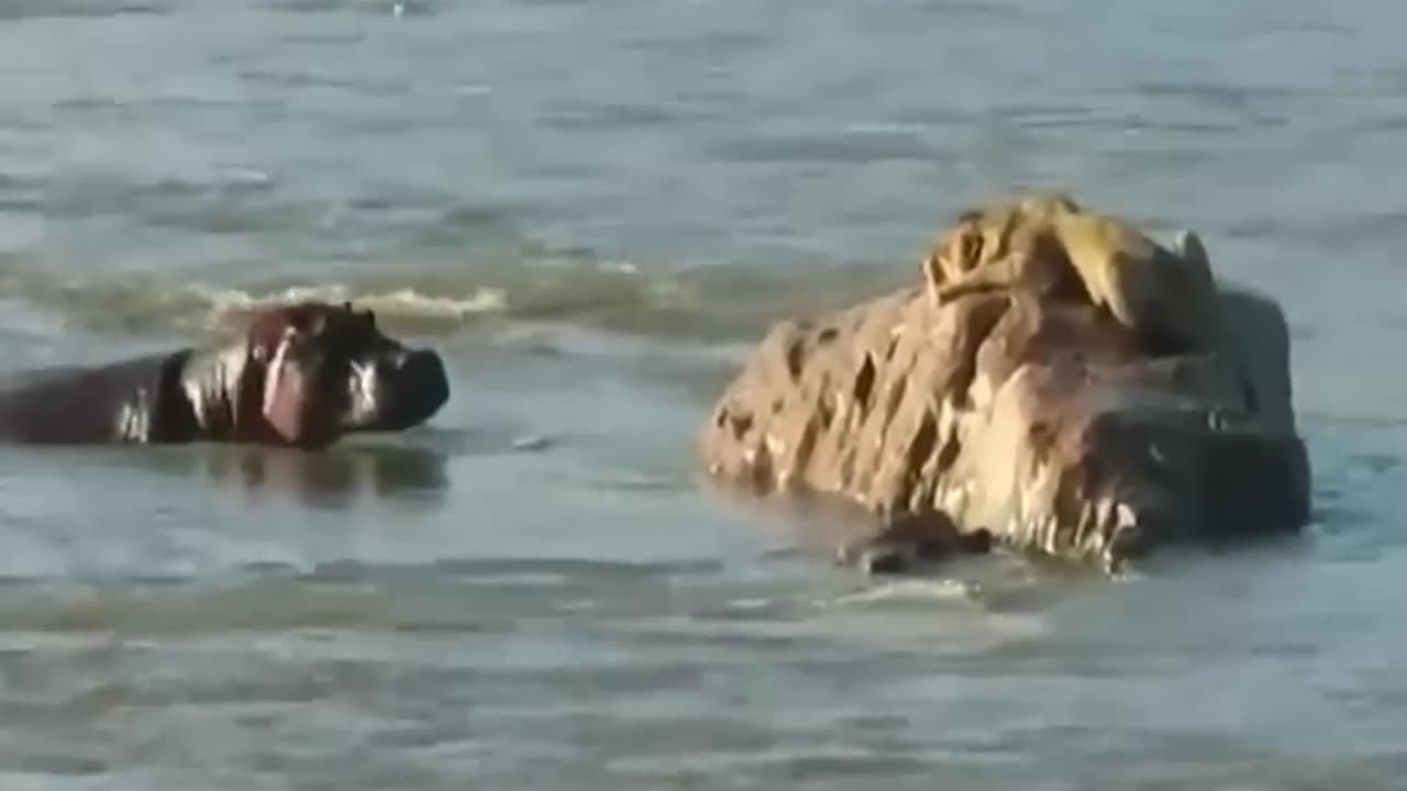 ๐ทWhen Massive Hippo Overpowers The King.Hippo vs tiger very Dangerous fight ๐๐ฆ