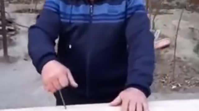 Man with tough hands