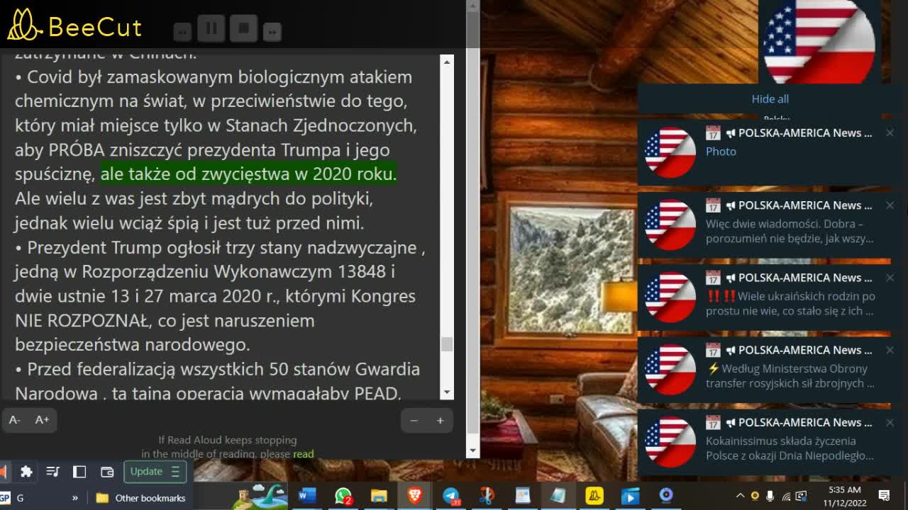 13 LISTOPAD 2022❌ PRZYWROCONA REPUBLIKA❌CODZIENNY RAPORT JUDY BUYINGTON❌AUDIO👉❌19 MIN PO POLSKU❌