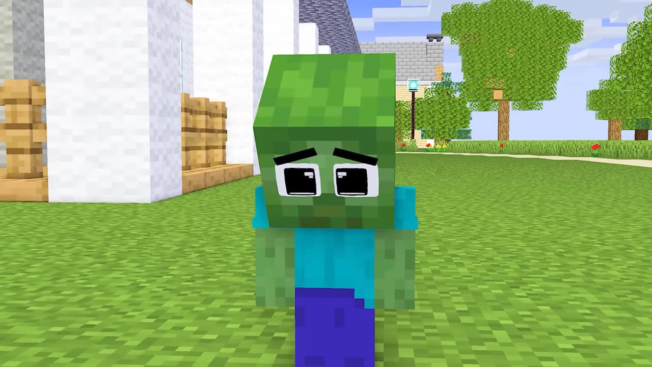 Monster School Poor Husky and Baby Zombie Life - Sad Story - Minecraft Animation