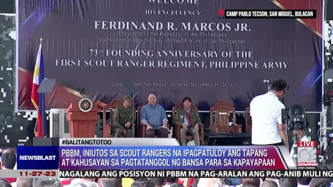 PBBM, iniutos sa scout rangers na ipagpatuloy ang tapang at kahusayan sa bansa