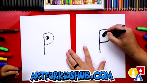 How To Draw A Parrot - Letter P - Preschool_p2