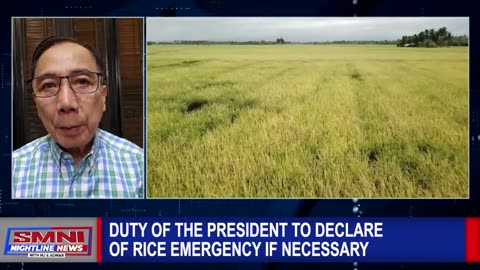 Duty of the president to declare of rice emergency if necessary