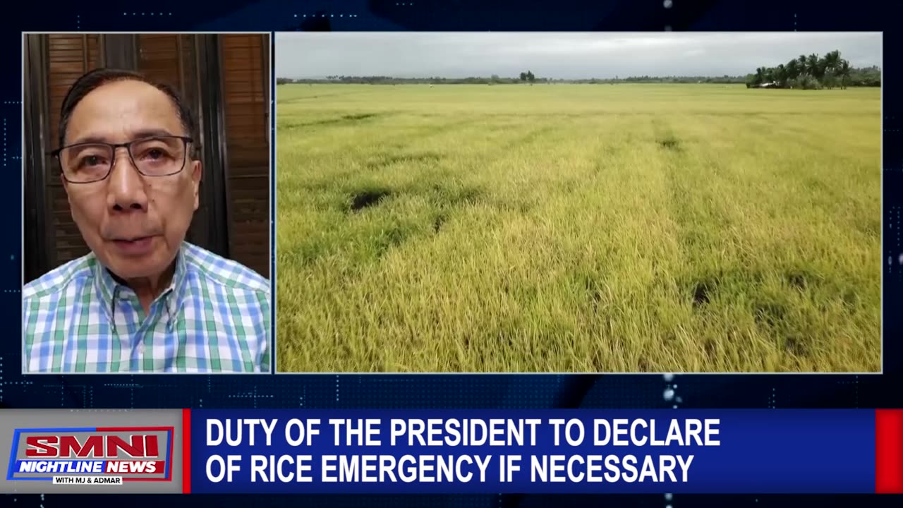 Duty of the president to declare of rice emergency if necessary
