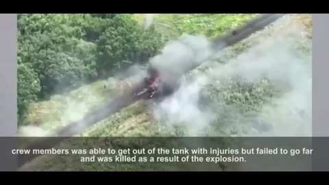 Russian tank full of ammunition destroyed!