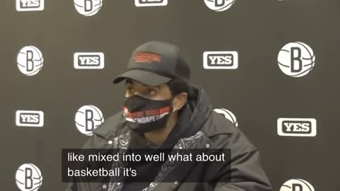 NBA star Kyrie Irving is asked about his vaccination status