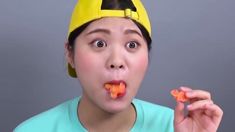 DONA Eat Healthy Food Fruit Rice Cake Mukbang