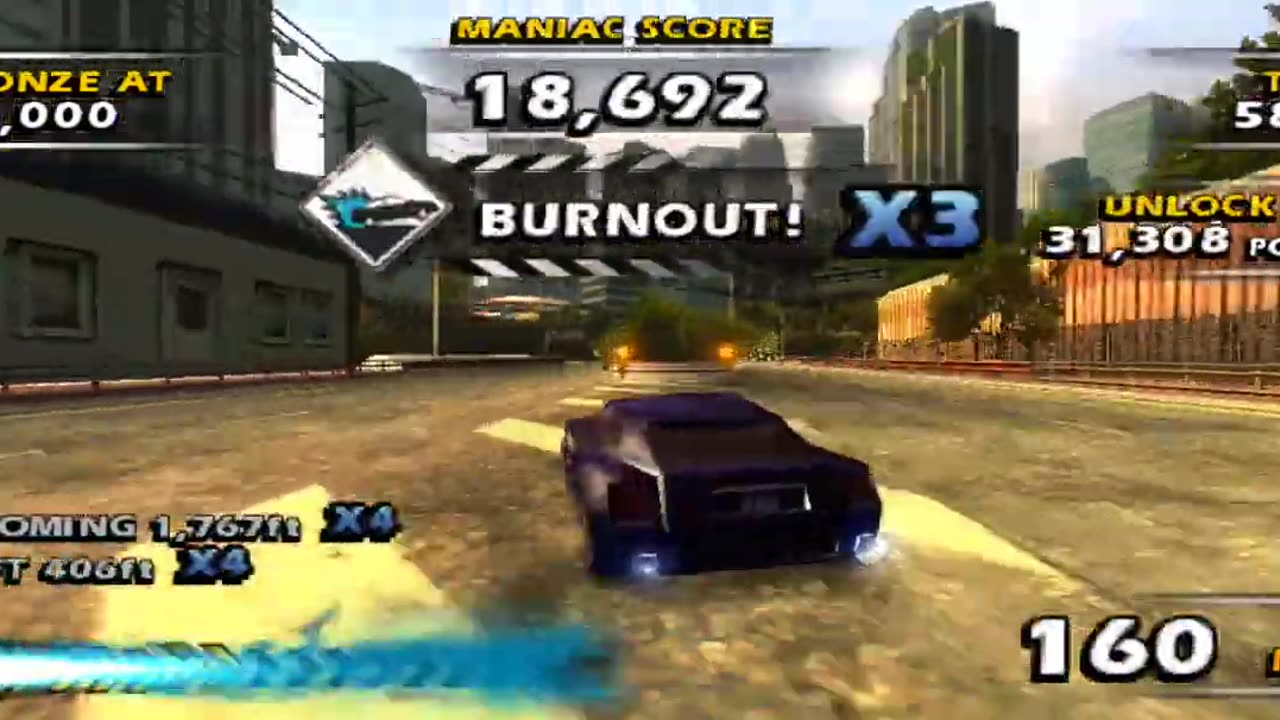 Burnout Dominator - World Tour Factory Series Event 11 1st Try(PPSSPP HD)