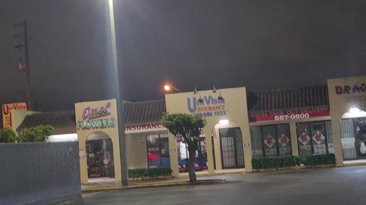 Hialeah Florida walk at night