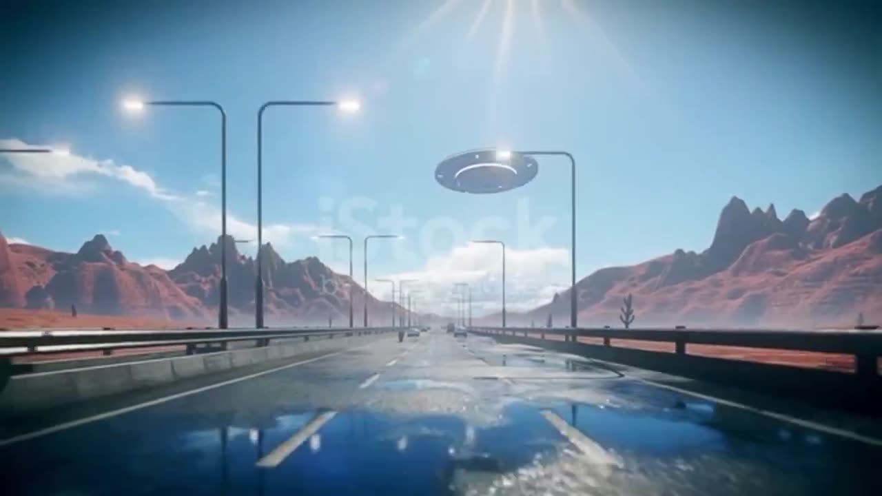 UFO OVER A ROAD