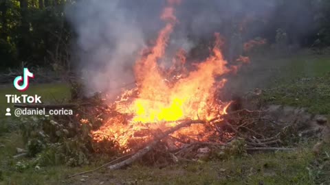 Backyard bonfire