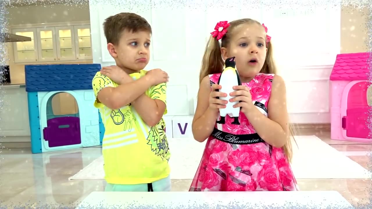 Diana and Roma learn the alphabet and how to count