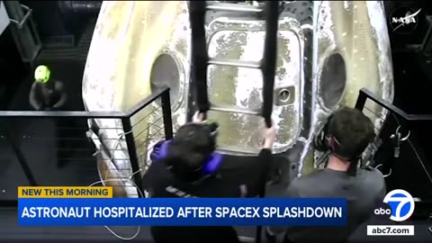 NASA astronaut hospitalized after returning from an extended stay in space