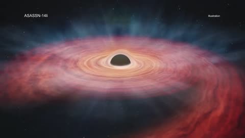 Black hole tears apart huge star, tosses 'guts' into space