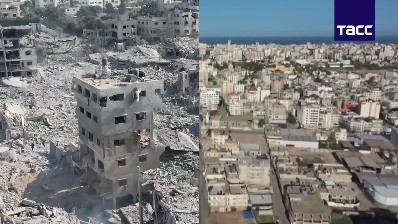 ❗️Gaza Before And After Israeli Airstrikes