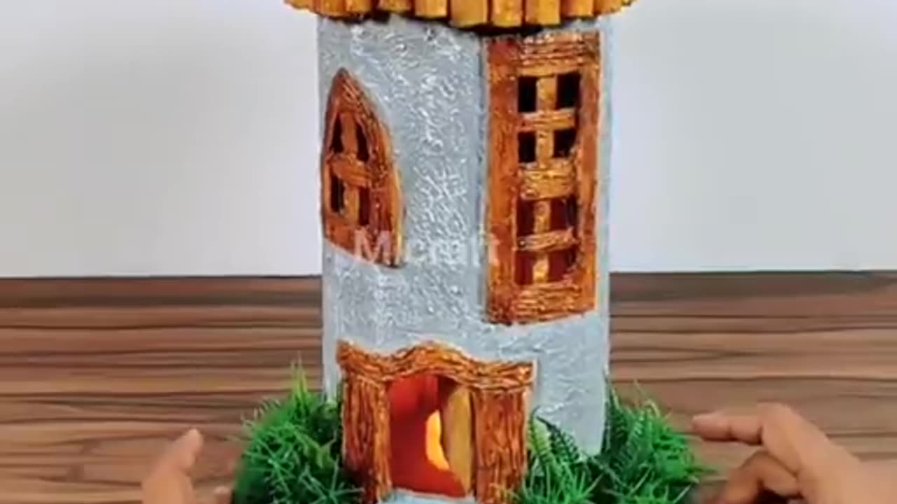 beautiful handmade cardboard house