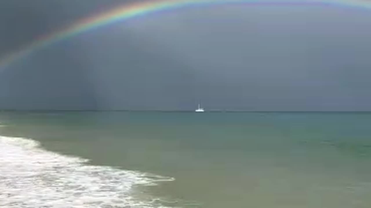 Beautiful see ocean Rainbow 🌊 water and 7 light