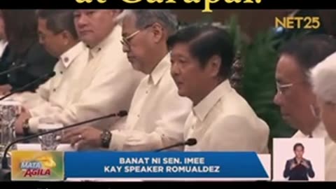 Imee Marcos accuses as ambitious, power greedy House Speaker Romualdez