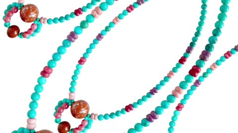 Blue Natural turquoise beads Pietersite Rhodonite Charoite Rhodochrosite gem beads necklace