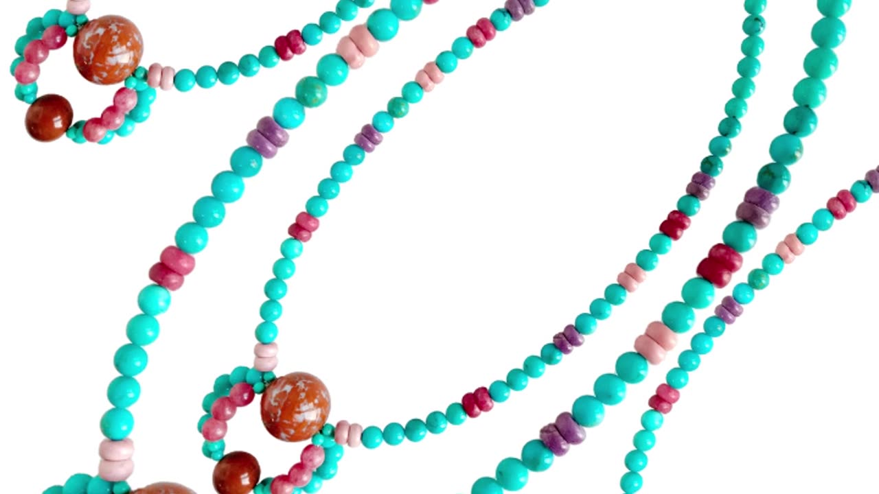 Blue Natural turquoise beads Pietersite Rhodonite Charoite Rhodochrosite gem beads necklace