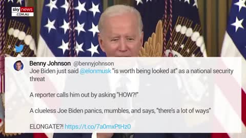 Clueless' Joe Biden 'panics' after Elon Musk question