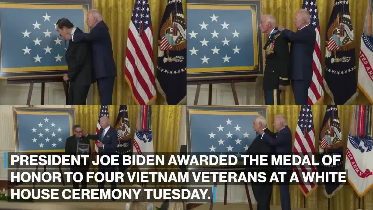 Biden awards Medal of Honor to 4 Vietnam veterans