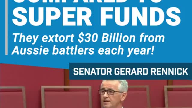 SENATOR RENNICK: Bikie Gangs Are Nothing Compared to Super Funds