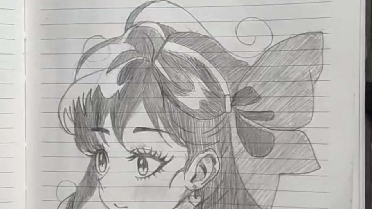 Sketch of suzume anime