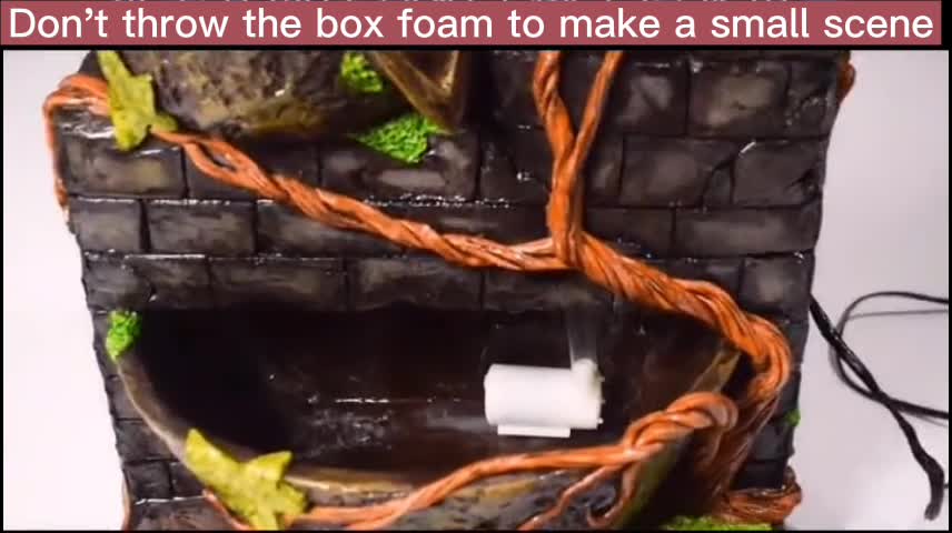 Don't throw the box foam to make a small scene