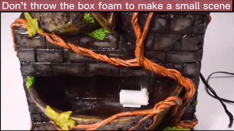 Don't throw the box foam to make a small scene