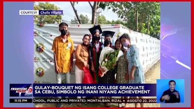 Gulay-bouquet, natanggap ng isang college graduate