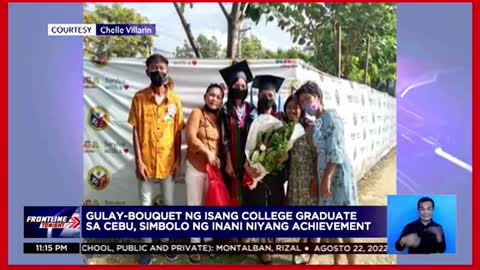 Gulay-bouquet, natanggap ng isang college graduate