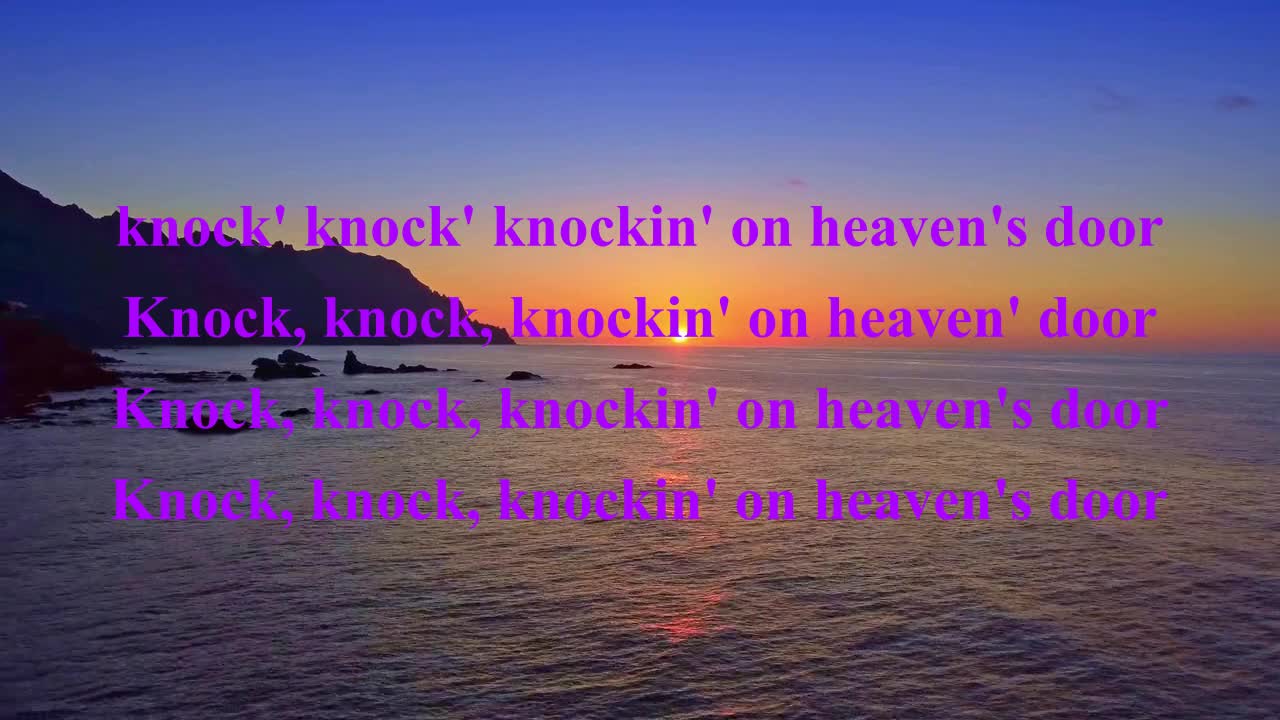 (Karaoke Video) Knockin On Heavens Door