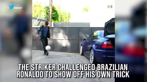 Neymar challenges Brazilian legend Ronaldo to trick shot