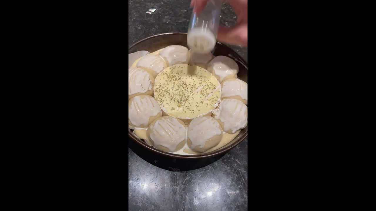 Sourdough Dinner Rolls with Baked Brie #shorts