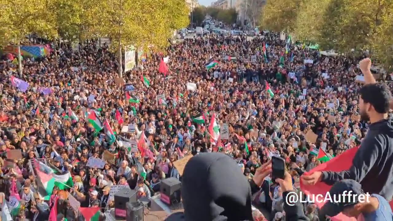 Großdemonstration gegen Israel in Paris