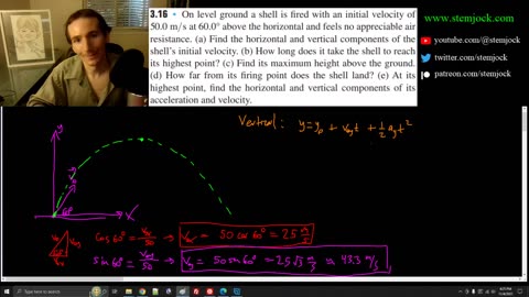 Physics - Projectile Motion - Practice Problem 5