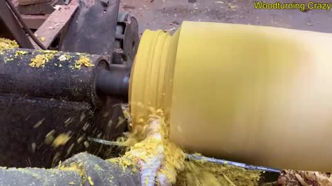 Amazing Woodturning Crazy - Great Hand Crafting Skills On Wood Lathe