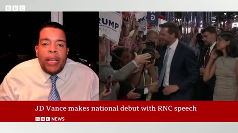 Donald Trump VP pick JD Vance vows to fight for 'forgotten' Americans | BBC News