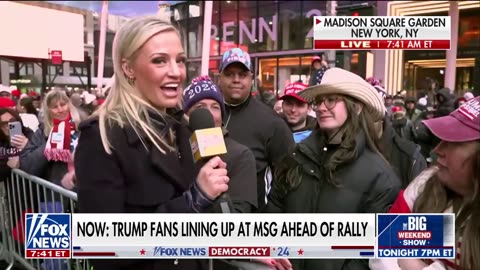 'MAKE NEW YORK RED AGAIN' Trump fans line up outside of MSG ahead of rally