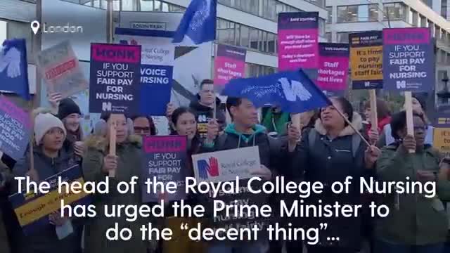 Nurses strike_ Union leader urges government to 'do the decent thing'