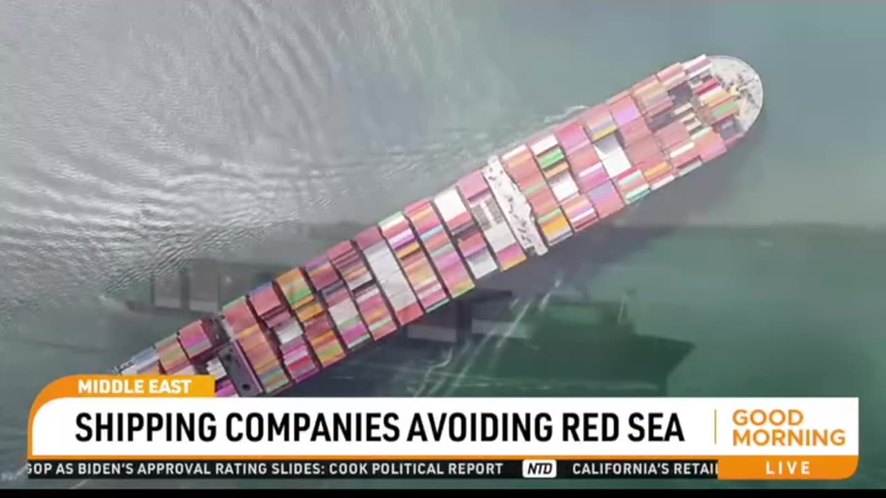 Attacks In Red Sea By Yemen Houthi Terrorist Groups; Shipping Companies Avoid Traveling Waters