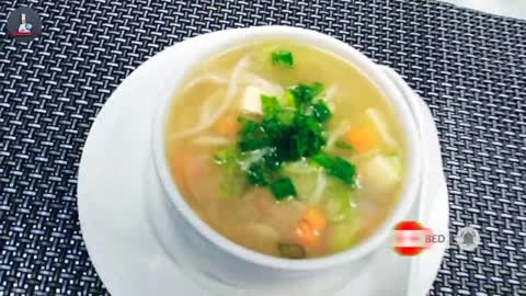 Veg talumein soup recipe