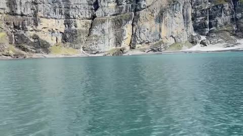 Beautiful alpine lake.. Oeschinensee🇨🇭 🎥